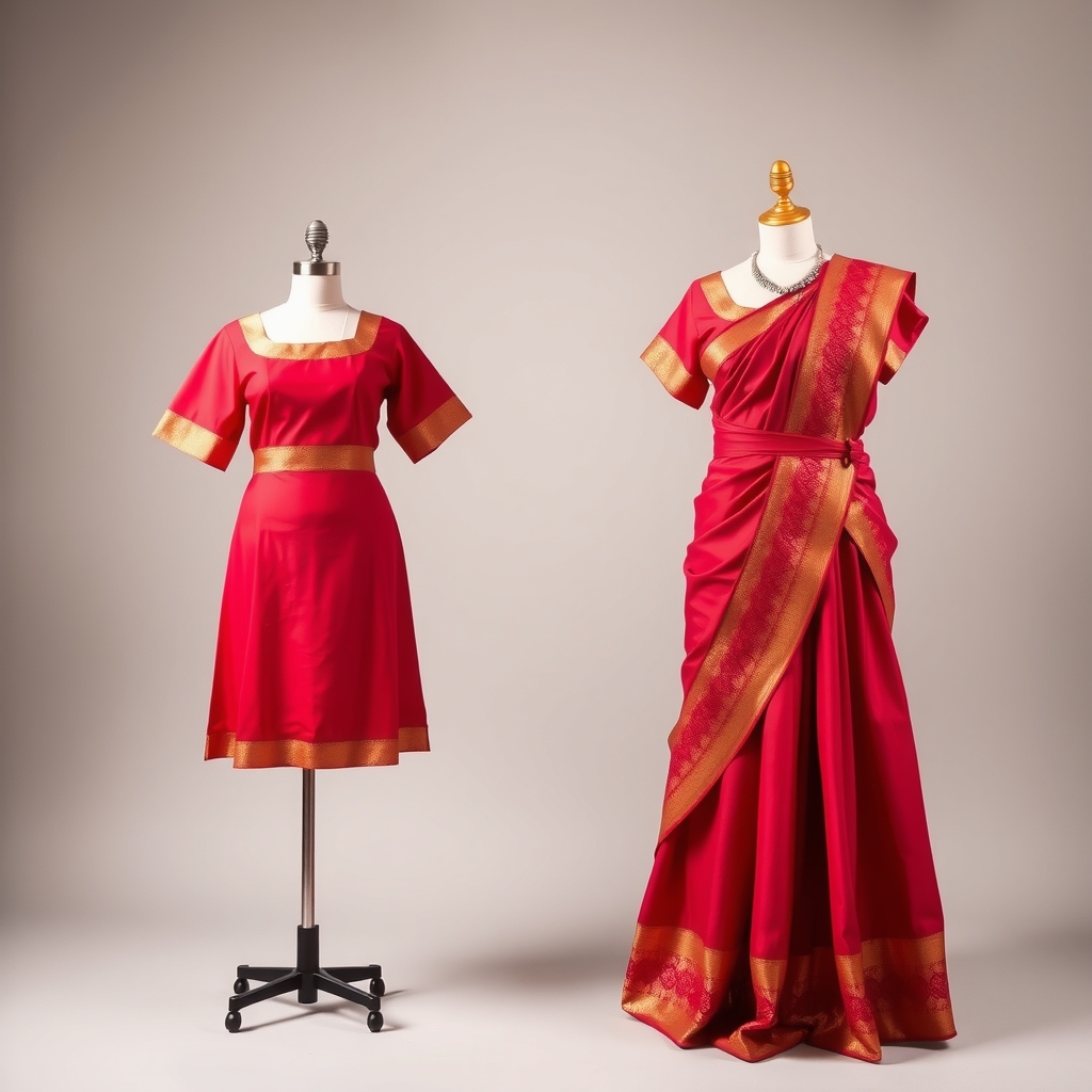 Gunyu Cholo Festive Set, Red