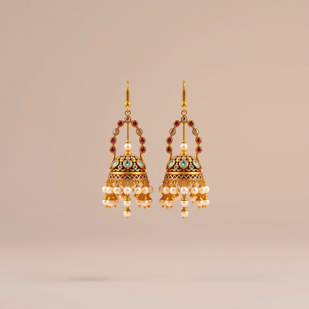 Pearl Jhumka Earrings