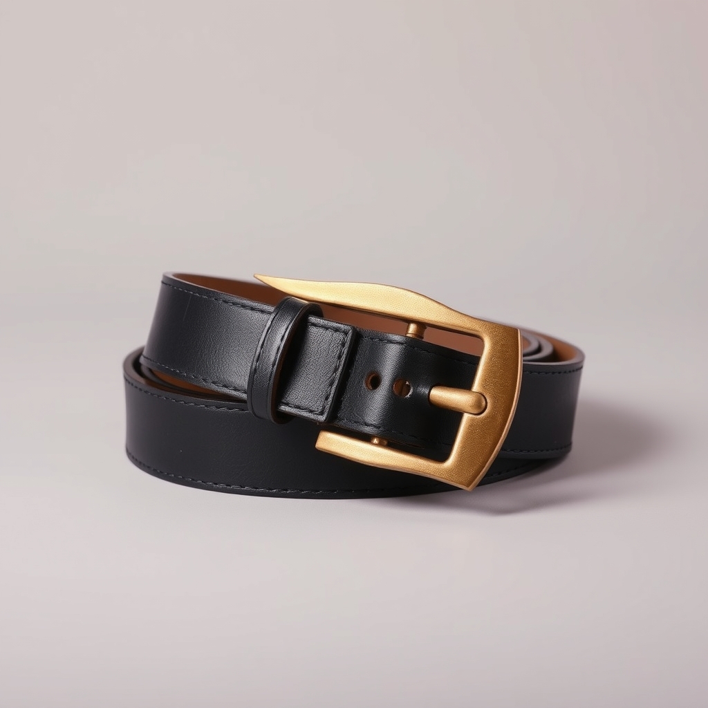Khukuri Buckle Leather Belt