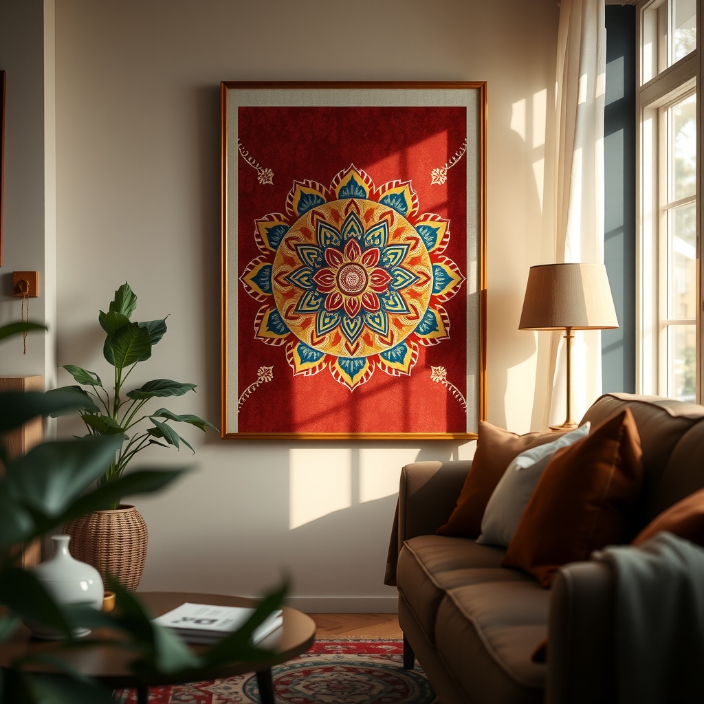Hand-Painted Thangka Mandala 2