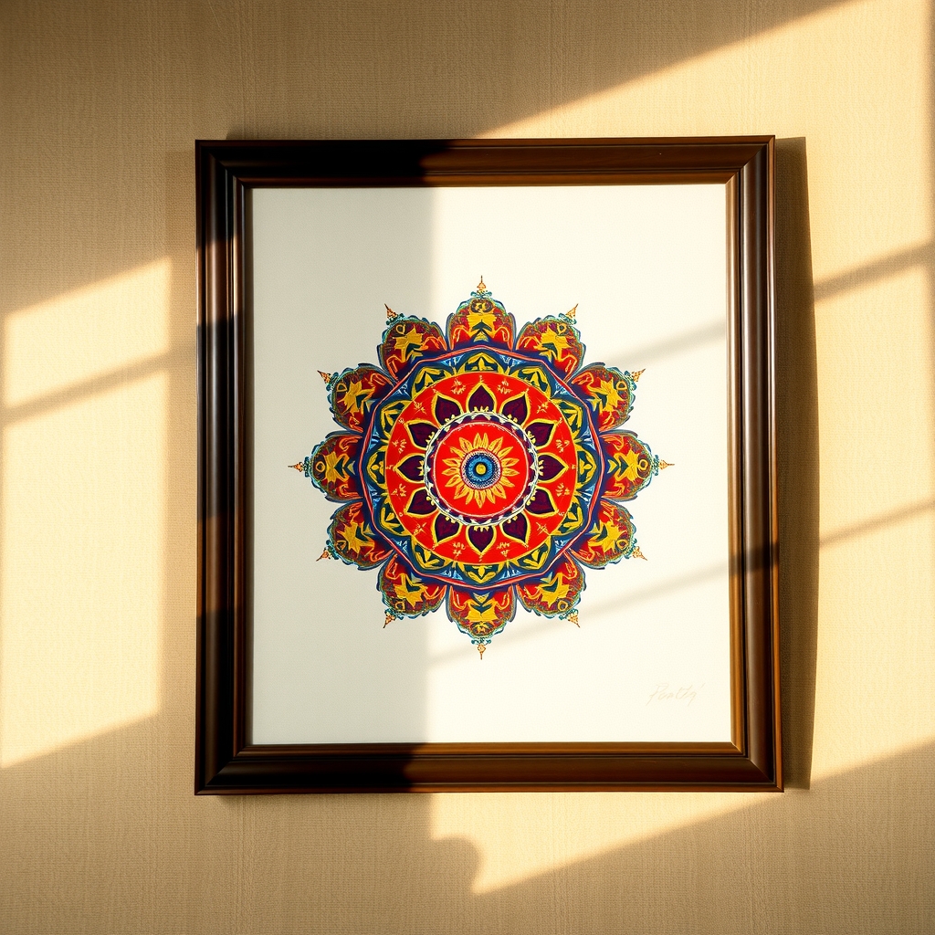 Hand-Painted Thangka Mandala