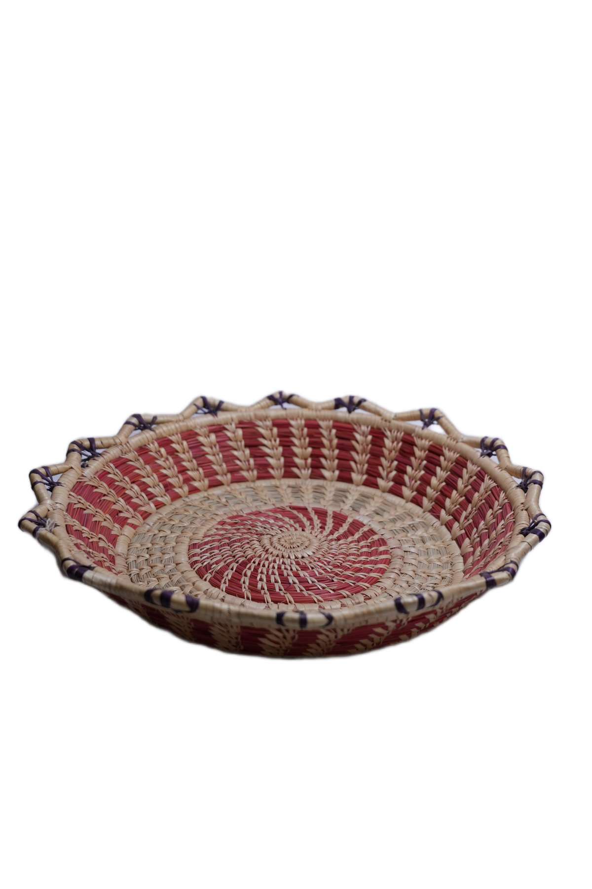 Designer Bordered Fruit Basket (Red)
